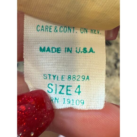 Vintage New York Kids Size 4 Pastel Floral Puff Sleeve Dress USA Made - Picture 4 of 16